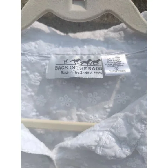 Back In The Saddle Shirt Womens XL Lace Western - Picture 2 of 5